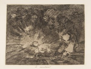 Levy 80 teoksesta The Disasters of War Los Desastres de la Guerra: Wil..., 1810-20, julkaistu 1863. tekijältä Francisco de Goya