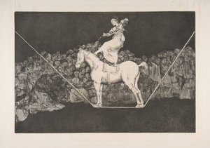 Disparatesin levy B: Punctual Folly, n. 1816-23 julkaistu ennen vuotta 1877. tekijältä Francisco de Goya
