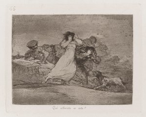 Että? onko tämä mellakka? (What Is This Hubbub?), levy 65 julkaisusta The Disasters of War tekijältä Francisco de Goya