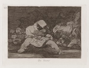 Mitä hulluutta! (Mitä hulluutta!), levy 68 julkaisusta The Disasters of War tekijältä Francisco de Goya