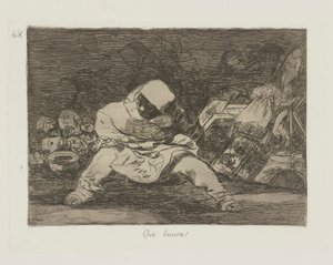 Mitä hulluutta! (Mitä hulluutta!), pl. 68 sarjasta The Disasters of War tekijältä Francisco de Goya