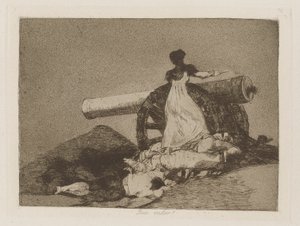 Mikä arvo! (Mitä rohkeutta!), pl. 7 sarjasta The Disasters of War tekijältä Francisco de Goya