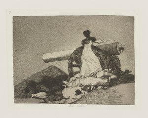 Mikä arvo! (Mitä rohkeutta!), pl. 7 sarjasta The Disasters of War tekijältä Francisco de Goya