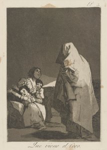 Hullu on tulossa (Here Comes the Bogey-Man.), pl. 3 sarjasta The Caprices tekijältä Francisco de Goya