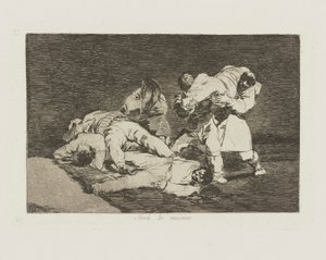 Olla? sama. (Se tulee olemaan sama.), pl. 21 sarjasta The Disasters of War tekijältä Francisco de Goya