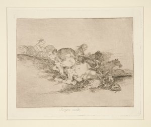 Se tapahtuu aina (It Always Happens), pl. 8 The Disasters of Warista tekijältä Francisco de Goya