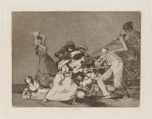Y son fieras (And They Are Like Wild Beasts), pl. 5 sarjasta Los desastres de la guerra (Sodan katastrofit) tekijältä Francisco de Goya