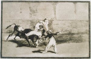 Härän sieppaama mauri ... La Tauromaquiasta tekijältä Francisco de Goya