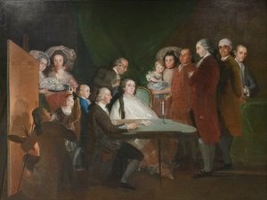 Bourbonin lapsen Don Luisin perhe tekijältä Francisco Jose de (school of) Goya