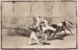 Härkätaistelu: mauri saa torviiskun areenalla tekijältä Francisco de Goya