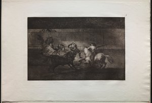 Härkätaistelut: Pepe Illon kuolema (3. sävellys) tekijältä Francisco de Goya