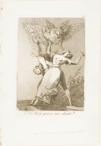 Eikö kukaan voi irrottaa meitä, levy 75 Los Caprichos -elokuvasta. tekijältä Francisco Jose de Goya y Lucientes