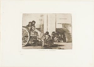 Kärryt hautausmaalle, levy 64 The Disasters of Warista tekijältä Francisco Jose de Goya y Lucientes