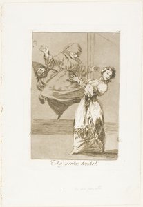 Älä huuda, typerys, levy 74 Los Caprichosilta. tekijältä Francisco Jose de Goya y Lucientes