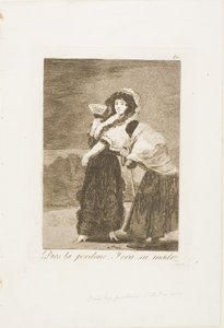 Taivaan tähden: ja se oli hänen äitinsä, levy 16, Los Caprichos -lehti tekijältä Francisco Jose de Goya y Lucientes