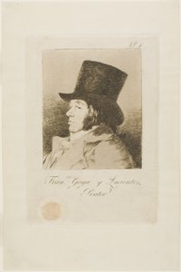 Francisco de Goya y Lucientes, maalari, levy yksi Los Caprichosista tekijältä Francisco Jose de Goya y Lucientes
