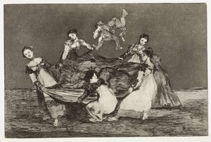 GOYA Y LUCIENES, Francisco de (1746-1828). Sananlaskut. Naisten arvoitus. 1815-1824. (24