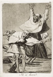 GOYA Y LUCIENTES, Francisco de (1746-1828). On aika. 1797-1799. (21 x 14,5 cm). Levy 80 "" Los Caprichos""", etsaus, kiillotettu akvatinta, kuivakärki ja taltta. Romantiikka. Kaiverrus. Etsaus. ESPANJA. MADRID (AUTONOMOUS YHTEISÖ). Madrid. Kansallinen Li tekijältä Francisco Jose de Goya y Lucientes