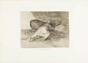 Hän saa siitä jotain irti, levyn 40 The Disasters of Warista tekijältä Francisco Jose de Goya y Lucientes