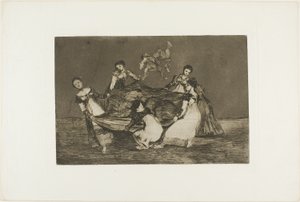 Heavier than a dead donkey, plate one from Los Proverbios tekijältä Francisco Jose de Goya y Lucientes