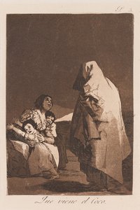 Here Comes the Bogey, myöhään 18. päivä - 19. päivän alussa vuosisadan (tulostus) tekijältä Francisco de Goya