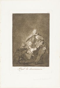 Kuinka he nyppivät hänet, levy 21 Los Caprichosista tekijältä Francisco Jose de Goya y Lucientes