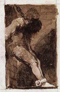Jos se on rikollinen, hän kuolee nopeasti. (Akvatinta, n. 1810) tekijältä Francisco de Goya