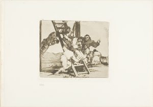 Se on kova askel!, levy 14 teoksesta Sodan katastrofit... tekijältä Francisco Jose de Goya y Lucientes
