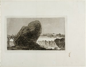 Maisema vesiputouksella tekijältä Francisco Jose de Goya y Lucientes
