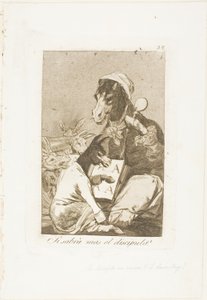 Eikö oppilas tiedä enemmän?, levy 37 Los Caprichosista tekijältä Francisco Jose de Goya y Lucientes