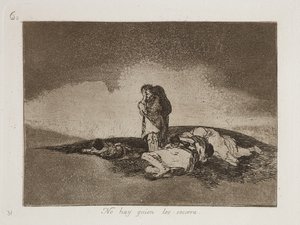 No Hay Quien Los Socorra (ei ole ketään auttamaan heitä) tekijältä Francisco Jose de Goya y Lucientes
