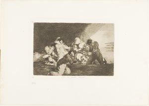 Yksi ei voi katsoa, levy 26 sodan katastrofeista... tekijältä Francisco Jose de Goya y Lucientes