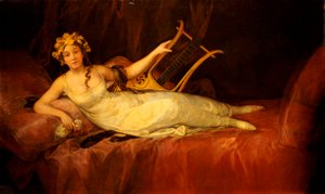 Muotokuva 10. Marquesa de Santa Cruzista museona, Euterpe, 1805 tekijältä Francisco de Goya