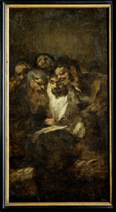 Lukeminen, myös poliitikot ... (maalaus kankaalle) tekijältä Francisco Jose de Goya y Lucientes