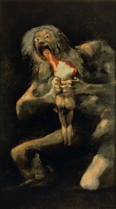 Saturnus syö yhden pojistaan tekijältä Francisco de Goya