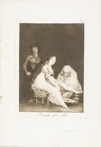 Hän rukoilee hänen puolestaan, levy 31 Los Caprichosista tekijältä Francisco Jose de Goya y Lucientes