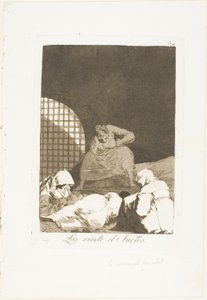 Sleep Overcomes Them, levy 34 Los Caprichosilta tekijältä Francisco Jose de Goya y Lucientes