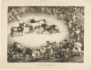Espanjalainen viihde, elokuvasta The Bulls of Bordeaux tekijältä Francisco Jose de Goya y Lucientes