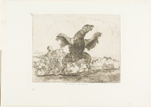 The Carnivorous Vulture, levy 76 julkaisusta The Disasters of War tekijältä Francisco Jose de Goya y Lucientes