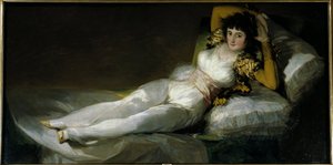Vaatetettu Maja, n.1798-1805 (öljy kankaalle) tekijältä Francisco Jose de Goya y Lucientes