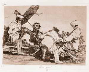 The Disasters of War: Miksi (etsaus valmistelevasta piirroksesta tekijältä Francisco de Goya