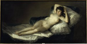 Alaston Maja, noin 1798-1805 (öljy kankaalle) tekijältä Francisco Jose de Goya y Lucientes