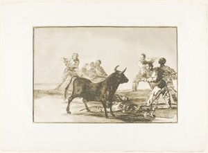 Härkätaistelun taidosta härkätaistelun taidosta lautanen 12. tekijältä Francisco Jose de Goya y Lucientes