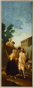 Sotilas ja nainen ... (maalaus kankaalle) tekijältä Francisco Jose de Goya y Lucientes