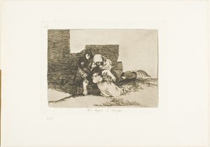 He eivät saavu ajoissa, levy 52 julkaisusta The Disasters of War tekijältä Francisco Jose de Goya y Lucientes