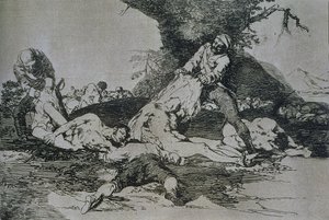 He käyttävät niitä, levy 16 "The Disasters of War" tekijältä Francisco Jose de Goya y Lucientes