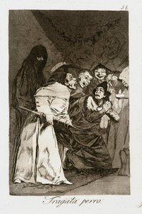 Niele se, koira (Caprichos 58) tekijältä Francisco Jose de Goya y Lucientes