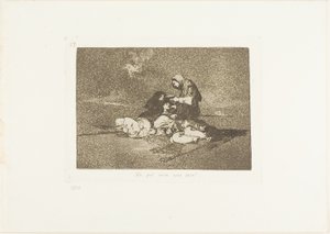 Mitä hyötyä kupista on?, levy 59 julkaisusta The Disasters of War tekijältä Francisco Jose de Goya y Lucientes