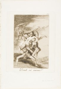 Minne äiti menee?, levy 65 Los Caprichosista tekijältä Francisco Jose de Goya y Lucientes