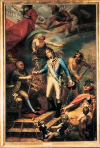 Espanjan Kaarle IV (1748-1819) nimitti Manuel Godoyn (1767-1851) laivaston amiraaliksi tekijältä Francisco Llacer y Valdermont